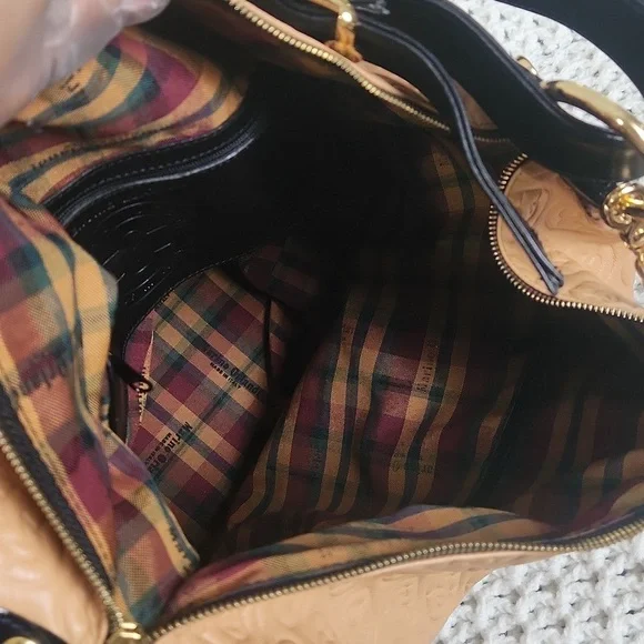 Marino Orlandi backpack or shoulder bag Huge-os with gold hardware - Picture 9 of 11